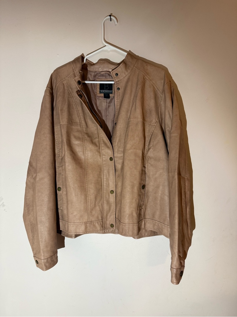 Bernardo Soft Tan Leather Jacket